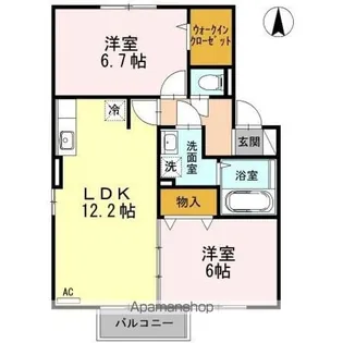 エクセレントヴィラ B棟【2階】の間取り