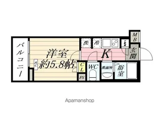 神奈川県横浜市神奈川区大口仲町【マンション】の間取り