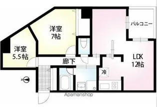 PRISM COURT 平井【3階】の間取り
