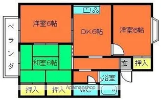 グリーンハイツ4号館【2階】の間取り