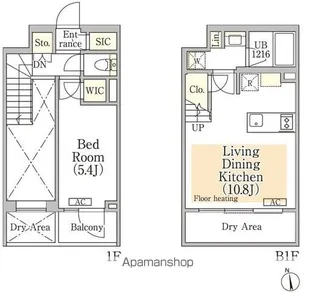 イプセ神楽坂【1階】の間取り