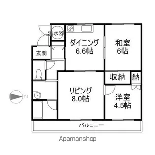 グランデ新形【111号室】の間取り