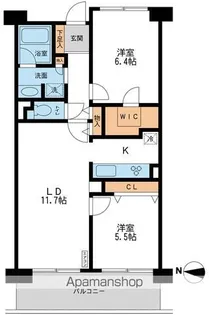 CASSIA横濱ガーデン山【1階】の間取り