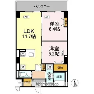 カスタリア西船橋II【4階】の間取り