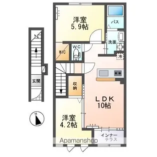 パトリ(PATRIE)【2階】の間取り