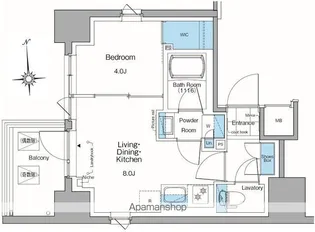 ルフォンプログレ田原町【13階】の間取り