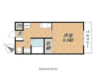 エクセラート瀬田【102号室】の間取り
