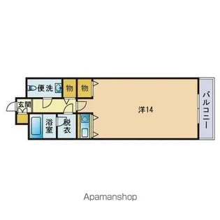 フェリクス西新【8階】の間取り