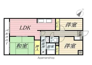 エスポワール・沖【1階】の間取り