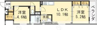 クリエオーレ田辺【1階】の間取り