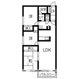 グレイス旭ヶ丘【104号室】の間取り