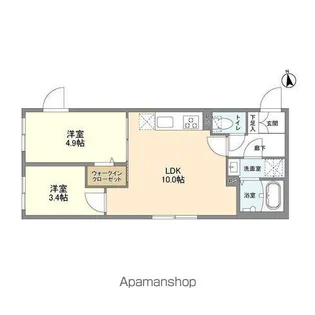 ウェルスクエア高円寺【1階】の間取り