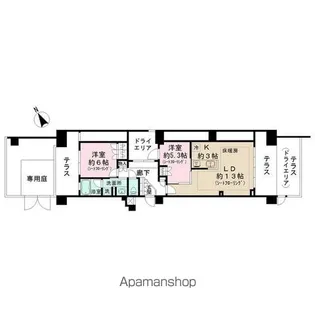 THEパームス西ヶ原【1階】の間取り