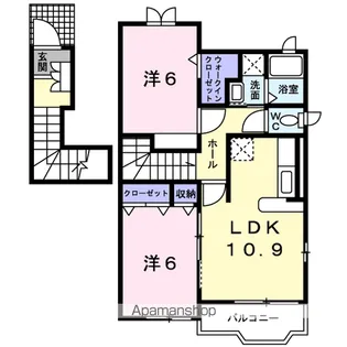 ブリーゼⅠ【2階】の間取り