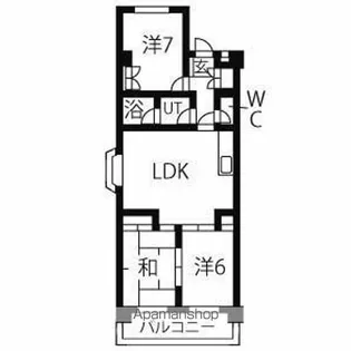 サンヒルズ極楽.【3階】の間取り