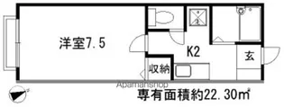 コーポゴズ【102号室】の間取り
