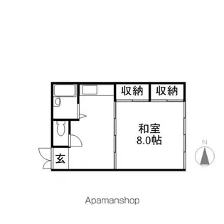 梅田7【106号室】の間取り