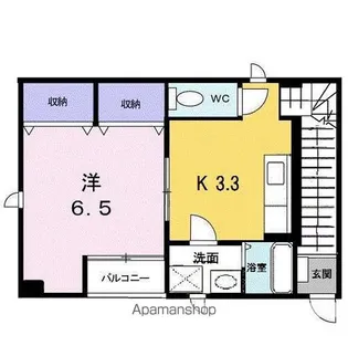 ソレイユ K【201号室】の間取り