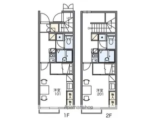 レオパレスラーク【210号室】の間取り