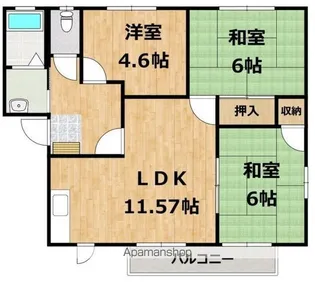 ヴィラ春日西【2階】の間取り