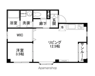 B−WAVE72【101号室】の間取り