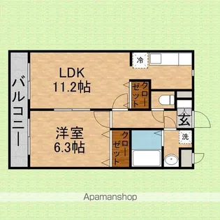 Uコート・はなみずき【103号室】の間取り
