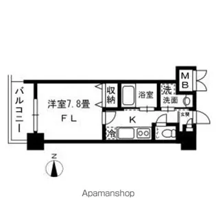 パークフラッツ本町【13階】の間取り