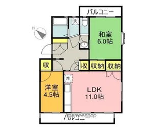 エレガンス門池【401号室】の間取り