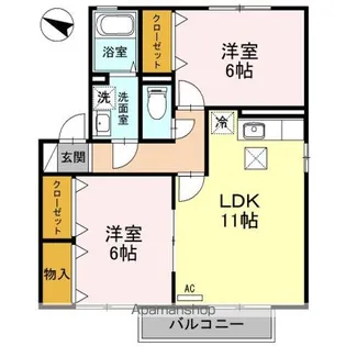 グリーンハイツ【1階】の間取り