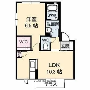 ルミエール松縄B・C【B102号室】の間取り