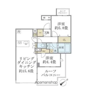 コンポジット早稲田鶴巻町【5階】の間取り