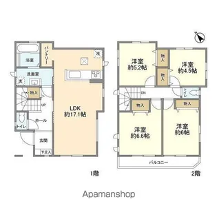 埼玉県さいたま市西区大字水判土【一戸建】の間取り