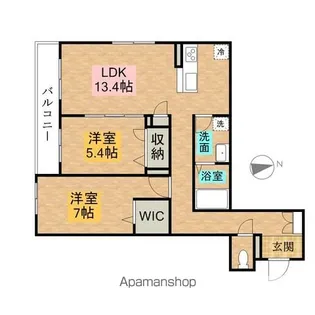 イーリス【102号室】の間取り
