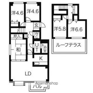 第2エクセルナガタ【4階】の間取り