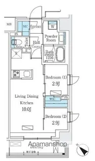 URBAN BREEZE 巣鴨【6階】の間取り