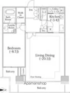 河田町ガーデン クラブフロア【33階】の間取り