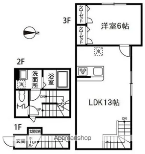 LIBERTE経堂【3階】の間取り