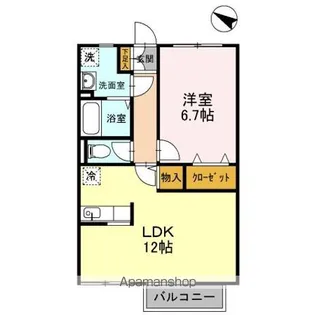 リースランド向佐野 A棟【1階】の間取り