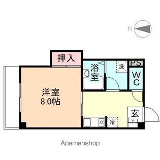 コーポサンレスト【305号室】の間取り