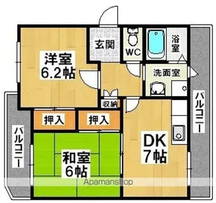 コーポウィステリア【2階】の間取り
