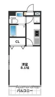 コンドミニアム薬院駅【9階】の間取り