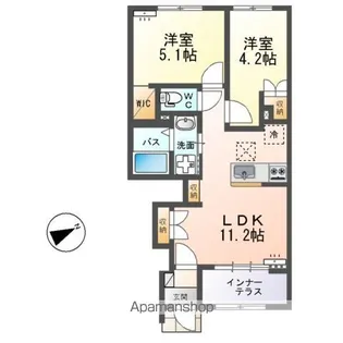 アーバンヒルズ(URBAN HILLS)【1階】の間取り