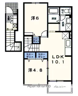 ソレアード石崎Ⅰ【2階】の間取り