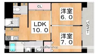 東部コーポ【5階】の間取り