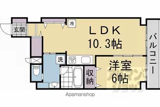 CASA花車【202号室】の間取り