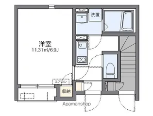 レオネクストコンフォーティア【102号室】の間取り