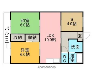 パークサイド岡田【403号室】の間取り