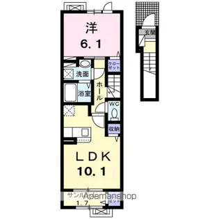 グランアベリア【203号室】の間取り
