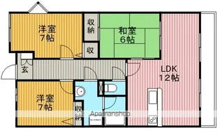 プリンスコート刀根山【2階】の間取り