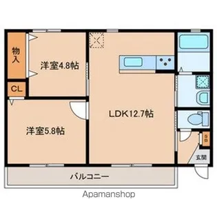 アスシードB【101号室号室】の間取り
